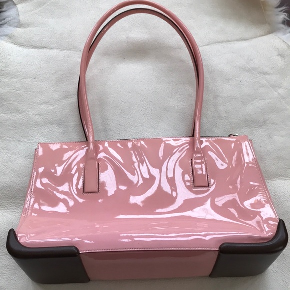 Rare Prada Patent Leather Pink & Brown Bag - Picture 7 of 17